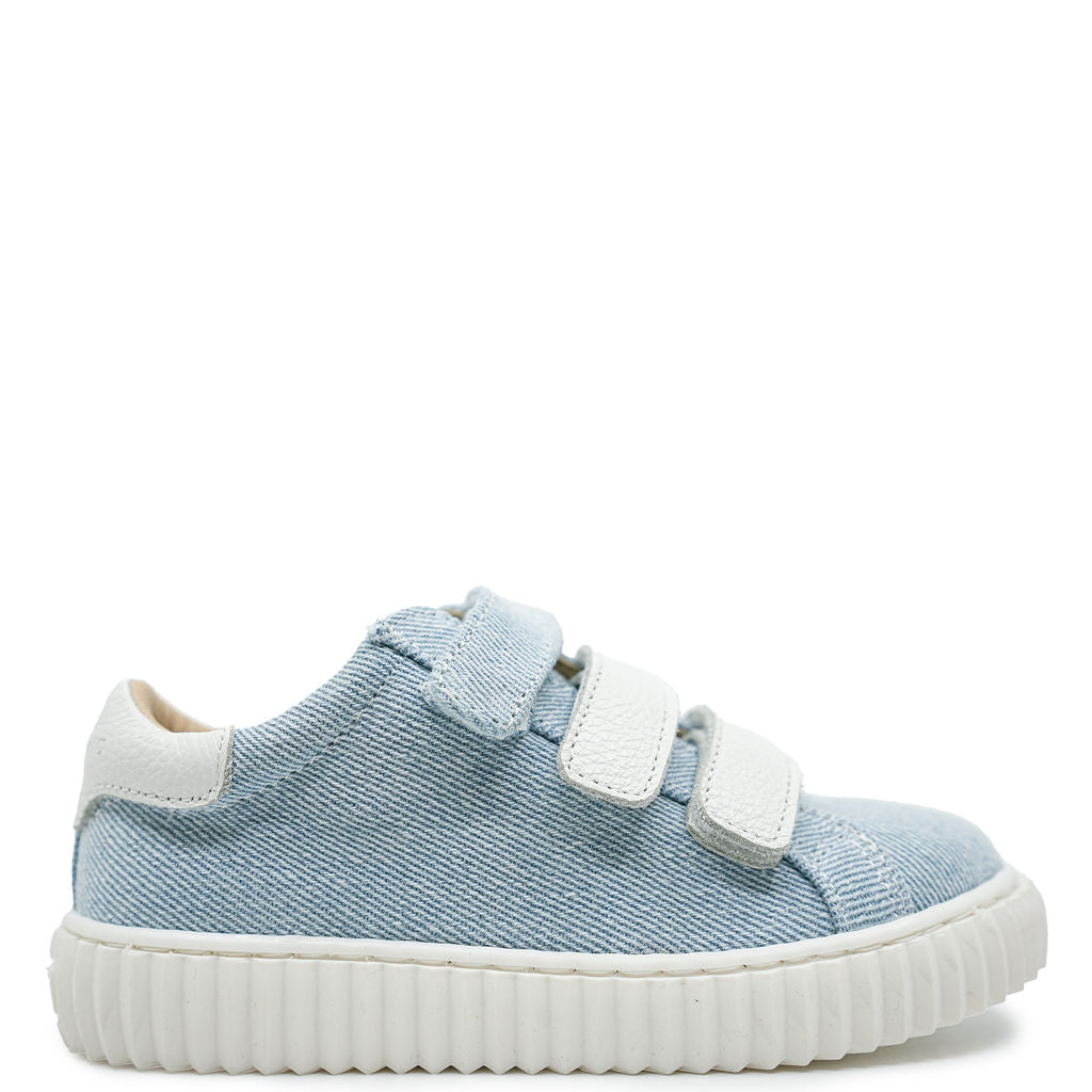 Blublonc Denim Velcro Sneaker-Tassel Children Shoes
