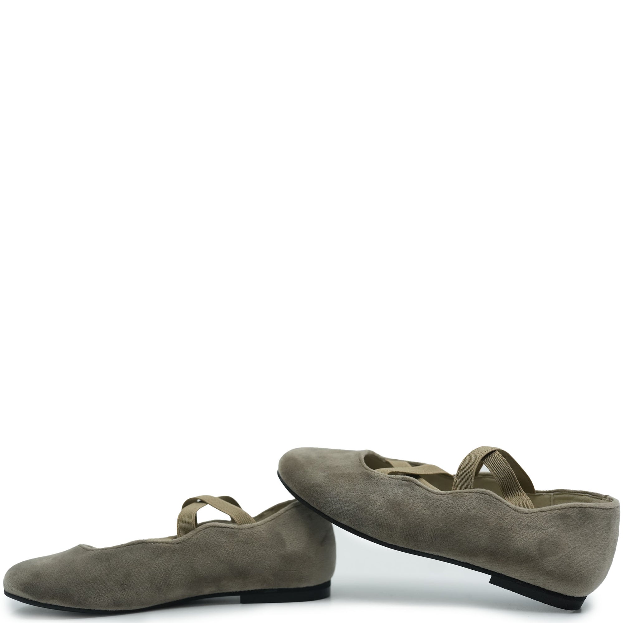 Sonatina Taupe Velvet Ballerina Mary Jane-Tassel Children Shoes