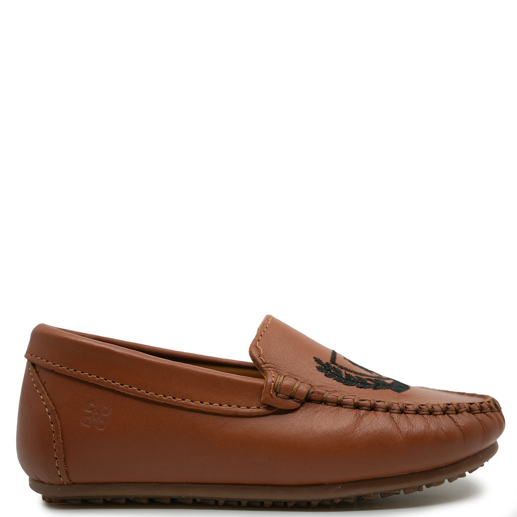 Porte Luggage Crest Loafer-Tassel Children Shoes