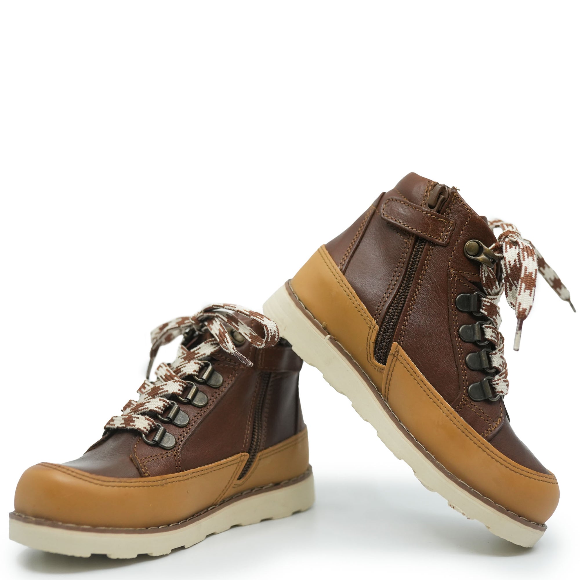 Petit Nord Two Tone Hazelnut Boot-Tassel Children Shoes