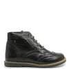 Manuela Dark Brown Wingtip Bootie-Tassel Children Shoes