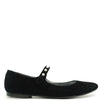 Papanatas Black Velvet Pearl Pointed Mary Jane-Tassel Children Shoes
