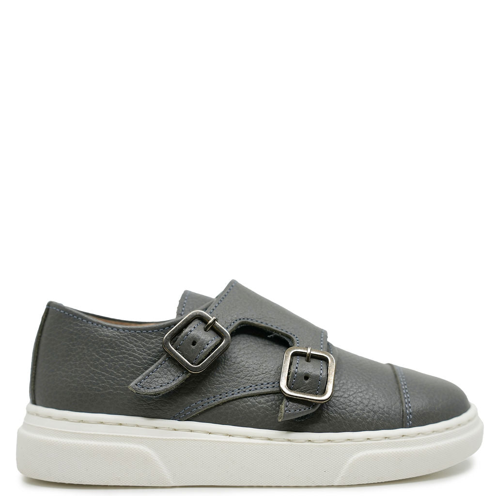 Blublonc Slate Gray Dress Sneaker-Tassel Children Shoes