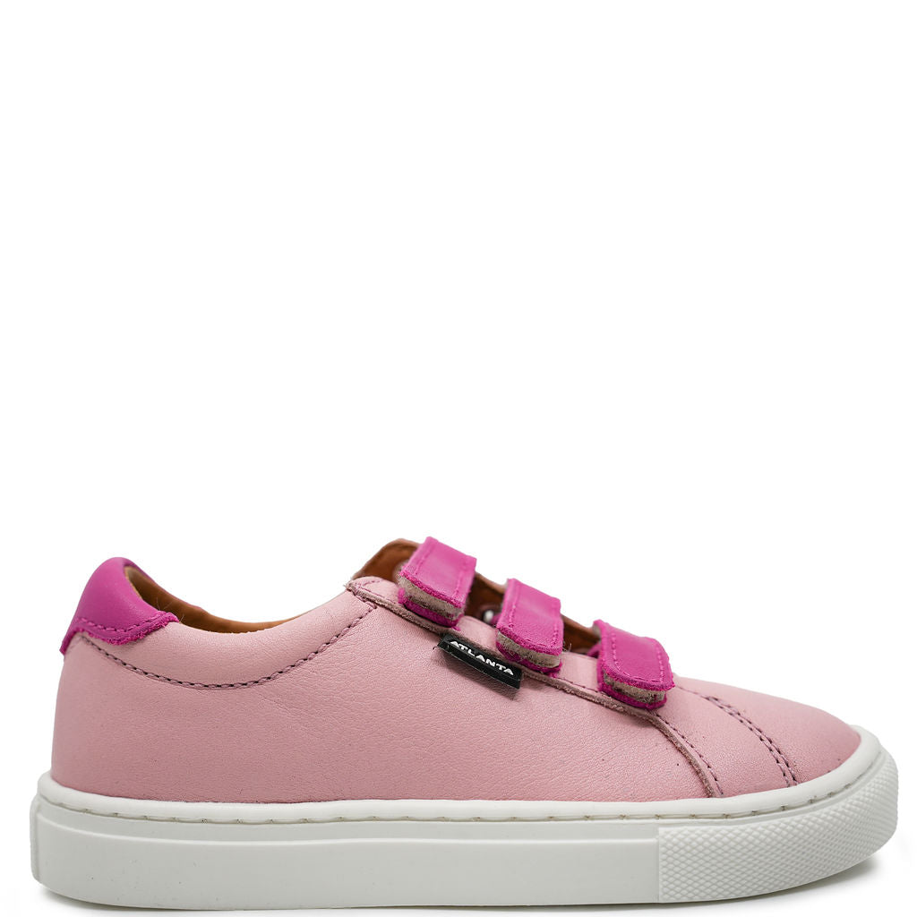Atlanta Mocassin Multi Pink Velcro Sneaker-Tassel Children Shoes