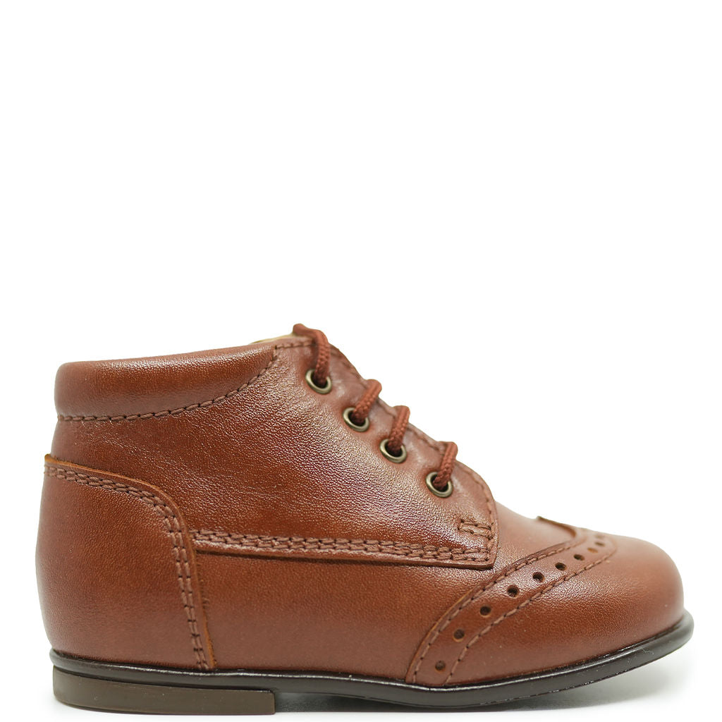 old Beberlis Oak Brown Wingtip Baby Bootie-Tassel Children Shoes