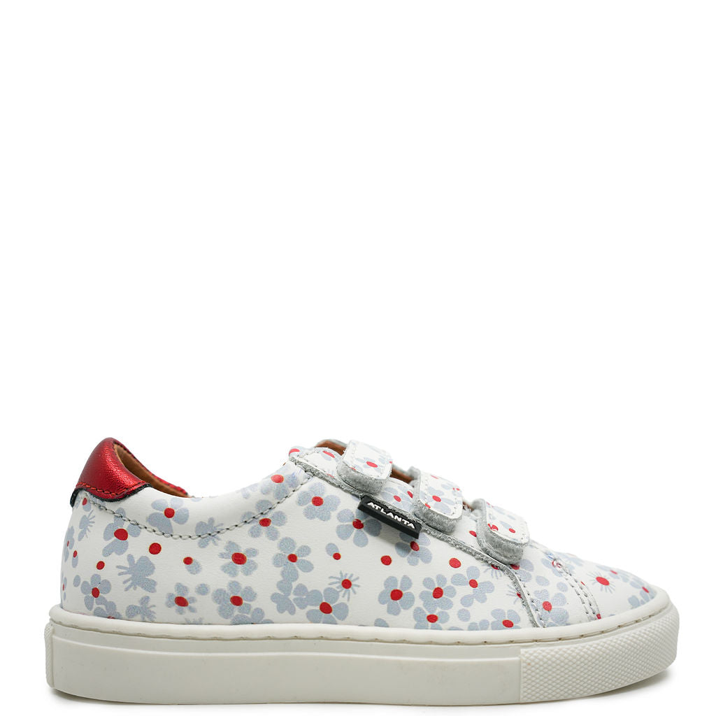 Atlanta Mocassin Floral Print Velcro Sneaker-Tassel Children Shoes