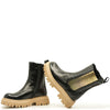 Rondinella Black and Gold Elastic Boot-Tassel Children Shoes