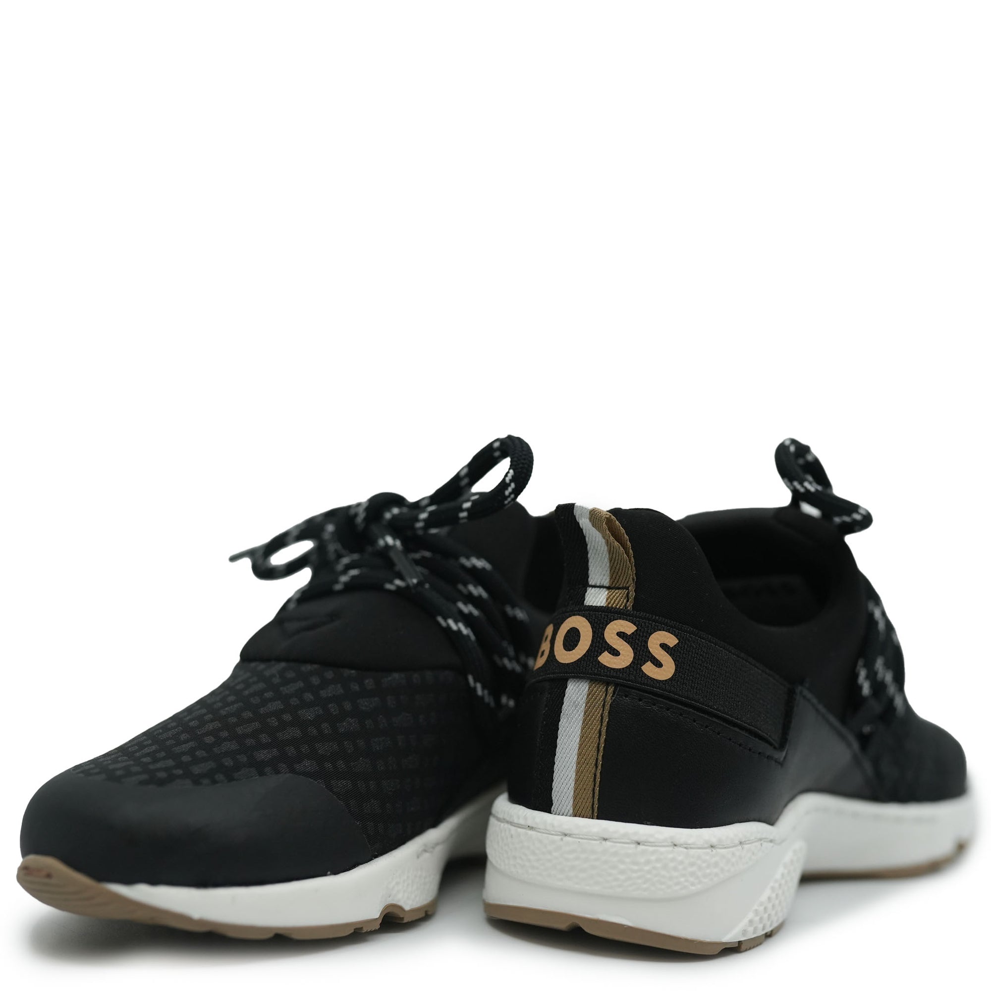 Hugo Boss Black Print Slip On Trainers-Tassel Children Shoes
