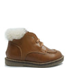 Manuela Luggage and Fur Lace Up Bootie-Tassel Children Shoes