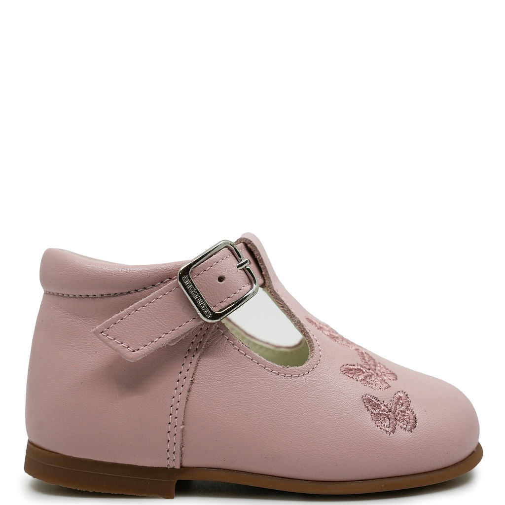 Andanines Baby Pink Butterfly Baby Shoe-Tassel Children Shoes