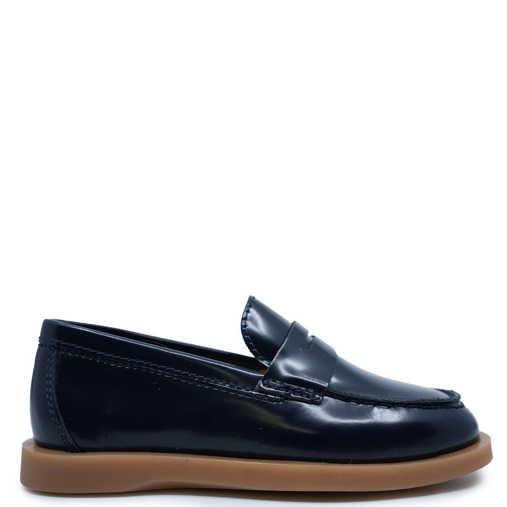 Beberlis Navy Florentic Penny Loafer-Tassel Children Shoes