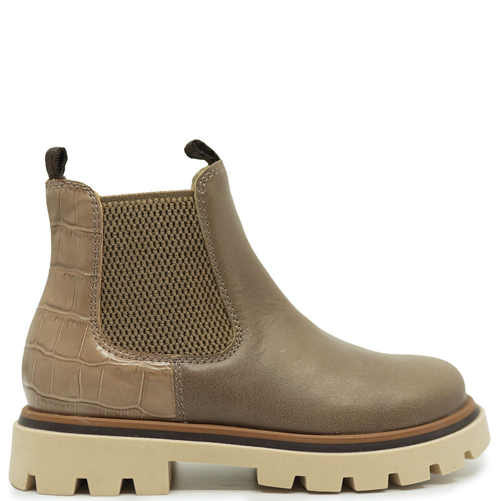 Beberlis Two Tone Elastic Slip on Bootie-Tassel Children Shoes