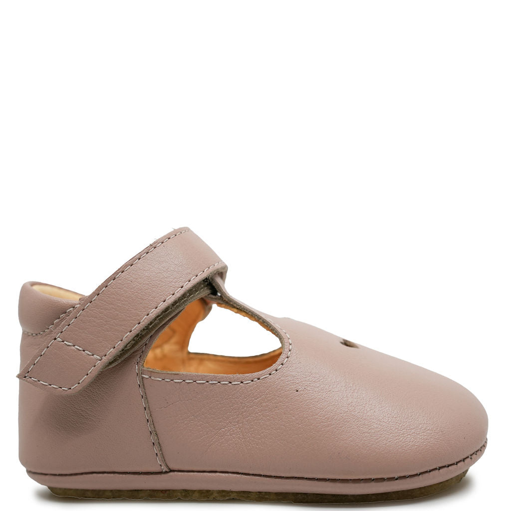 Angulus Soft Pink Heart Prewalker-Tassel Children Shoes