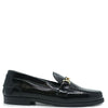 Blublonc Black Patent Chain Loafer-Tassel Children Shoes