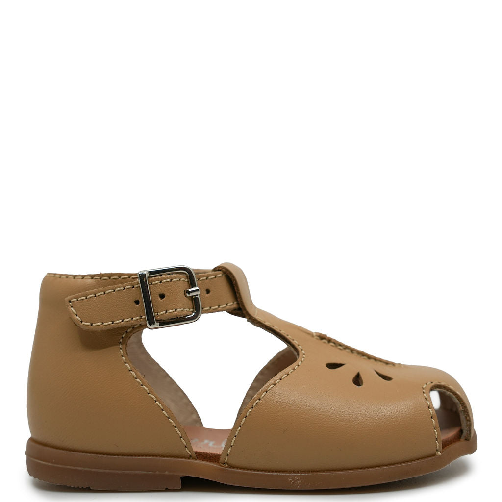 Beberlis Caramel Closed Toe Baby Sandal-Tassel Children Shoes