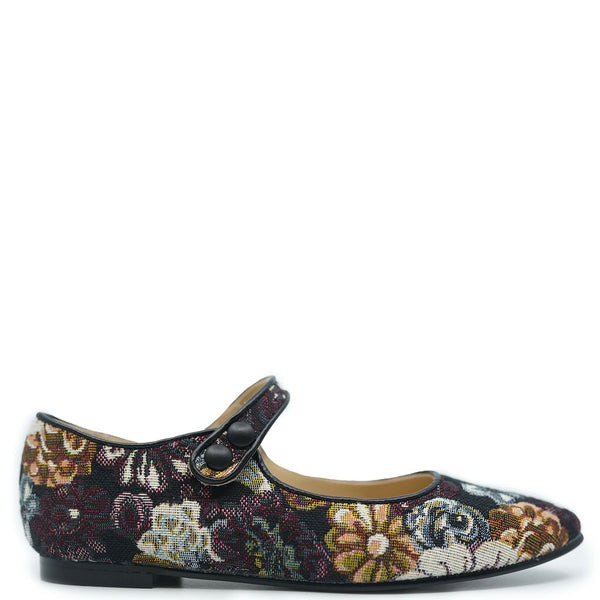 LMDI Floral Print Pointed Mary Jane - Tassel Children Shoes