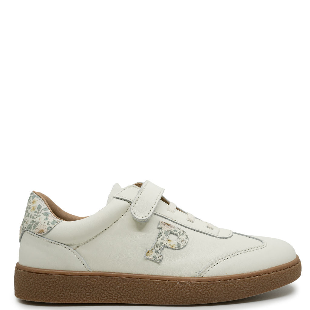 Porte White P Leather Sneaker-Tassel Children Shoes