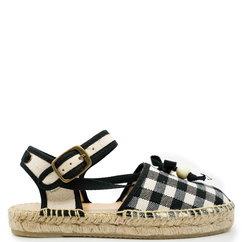 Bonpoint Plaid Evila Shoe-Tassel Children Shoes