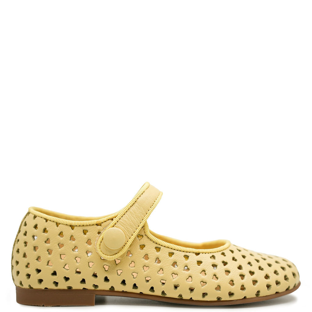 Andanines Lemon Heart Perf Mary Jane-Tassel Children Shoes