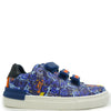 Marc Jacobs Blue Printed Velcro Sneaker-Tassel Children Shoes