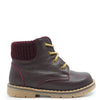 Emel Wine Fur Lined Chunky Baby Bootie-Tassel Children Shoes