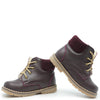 Emel Wine Fur Lined Chunky Baby Bootie-Tassel Children Shoes