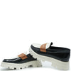 Blublonc Black and Ivory Chunky Loafer-Tassel Children Shoes