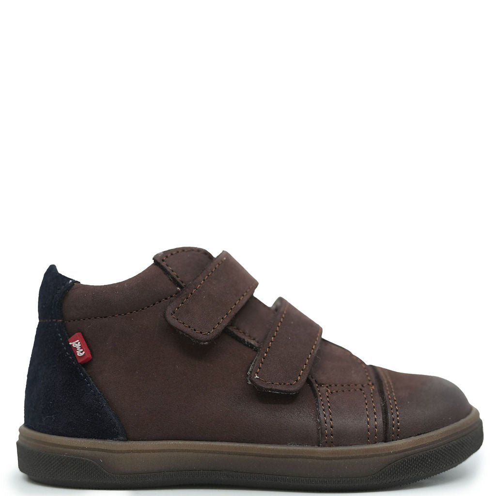 Emel Brown and Navy Nubuck Baby Sneaker-Tassel Children Shoes