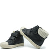 Emel Black Knit Cuff Velcro Baby Sneaker-Tassel Children Shoes