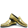Blublonc Gold Metal Stud Loafer-Tassel Children Shoes