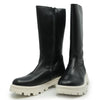 Confetti Black and ivory Tall Boot-Tassel Children Shoes