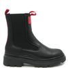 Hugo Boss Black Leather Combat Boot-Tassel Children Shoes