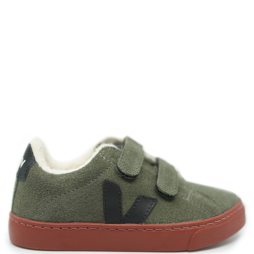 Veja Hunter Suede Fur Velcro Sneaker-Tassel Children Shoes