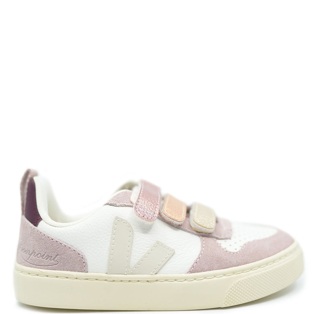 Veja x Bonpoint Pink Metallic Velcro Sneaker-Tassel Children Shoes