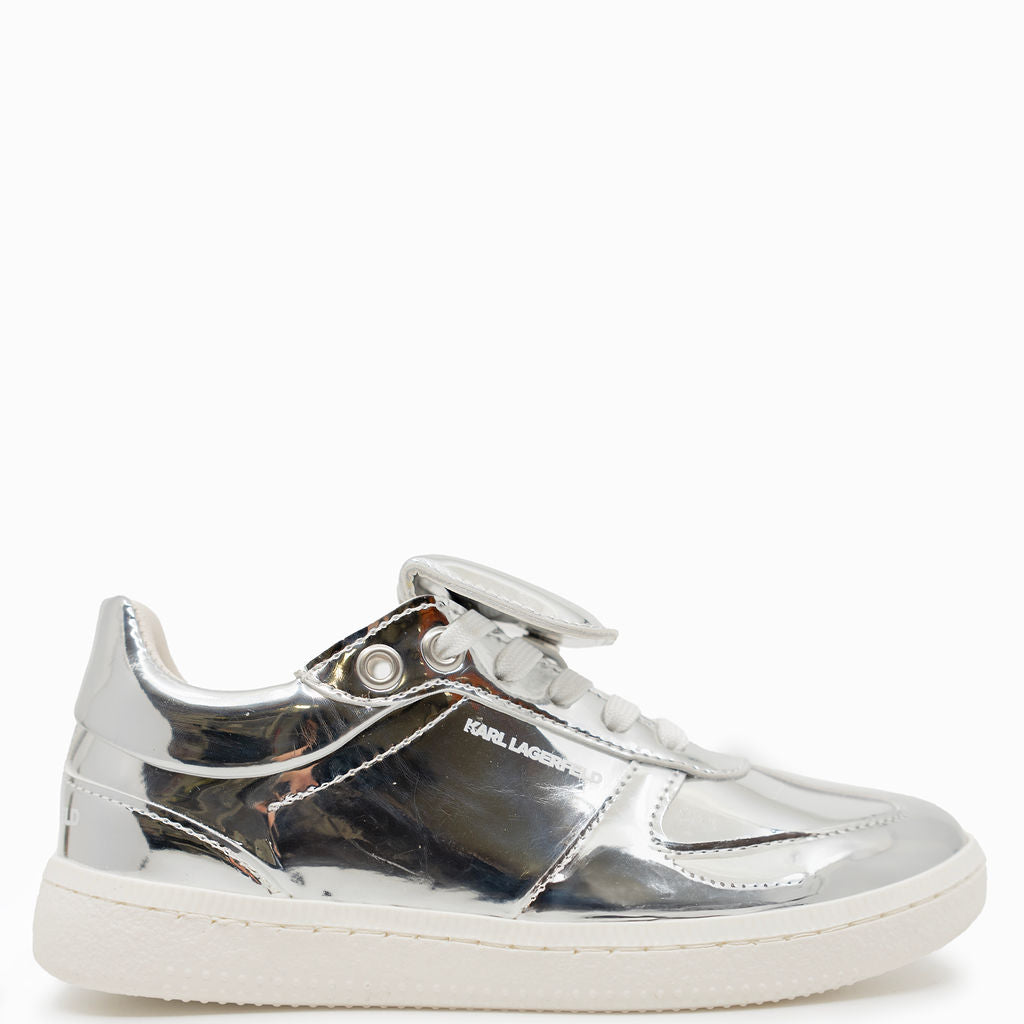 Karl Lagerfeld Silver Sneaker-Tassel Children Shoes