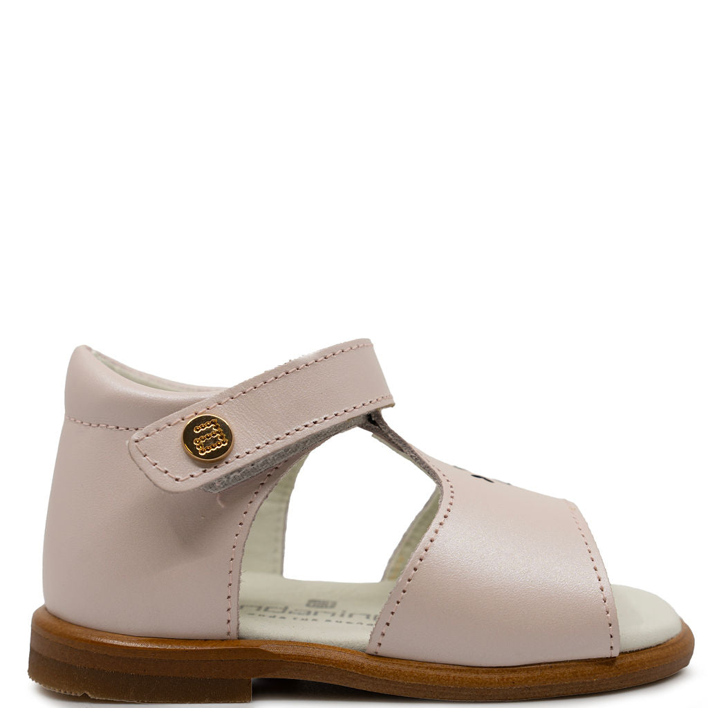 Andanines Rosa Heart Perf Baby Sandal-Tassel Children Shoes
