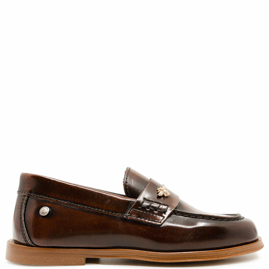 Confetti Burnished Brown Bee Penny Loafer-Tassel Children Shoes