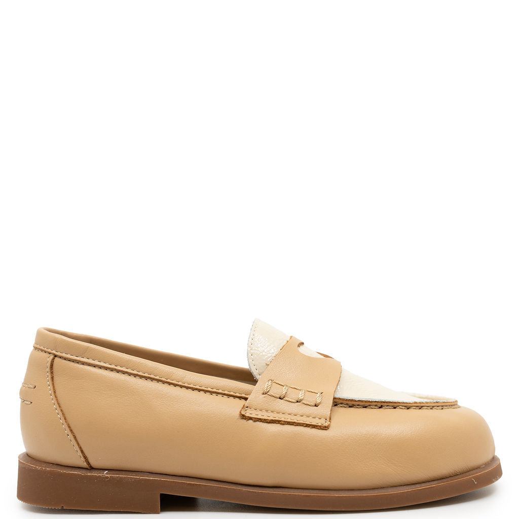 LMDI Beige Heart Penny Loafer-Tassel Children Shoes