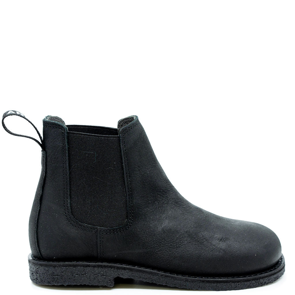 Angulus Black Chelsea Boot-Tassel Children Shoes