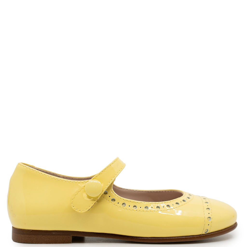 Beberlis Sun Yellow Captoe Mary Jane-Tassel Children Shoes