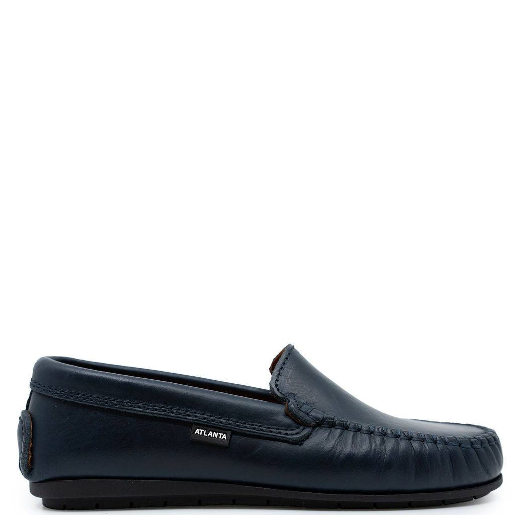 Atlanta Mocassin Navy Smooth Loafer-Tassel Children Shoes