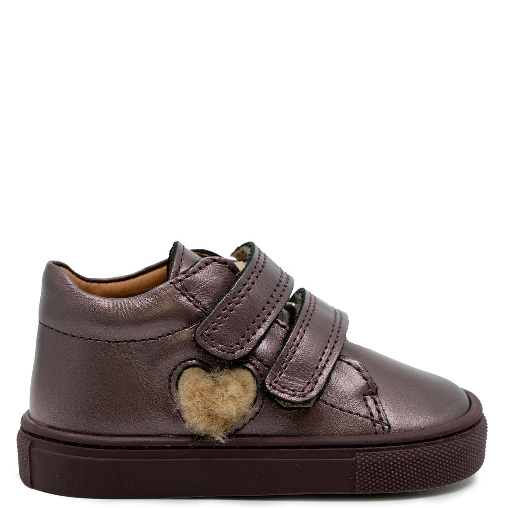 Atlanta Mocassin Lavender Metallic Heart Baby Sneaker-Tassel Children Shoes