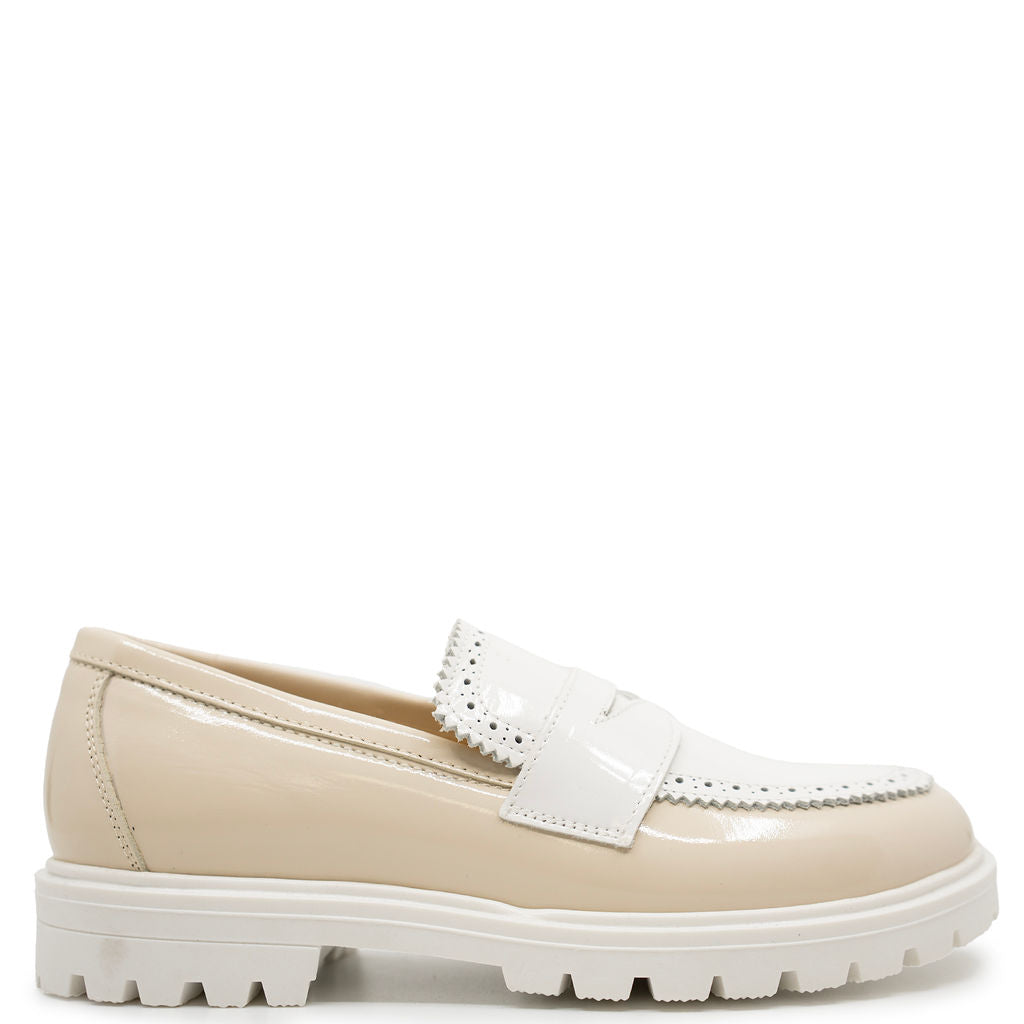 Spain+Co Latte Florentic Scalloped Penny Loafer-Tassel Children Shoes