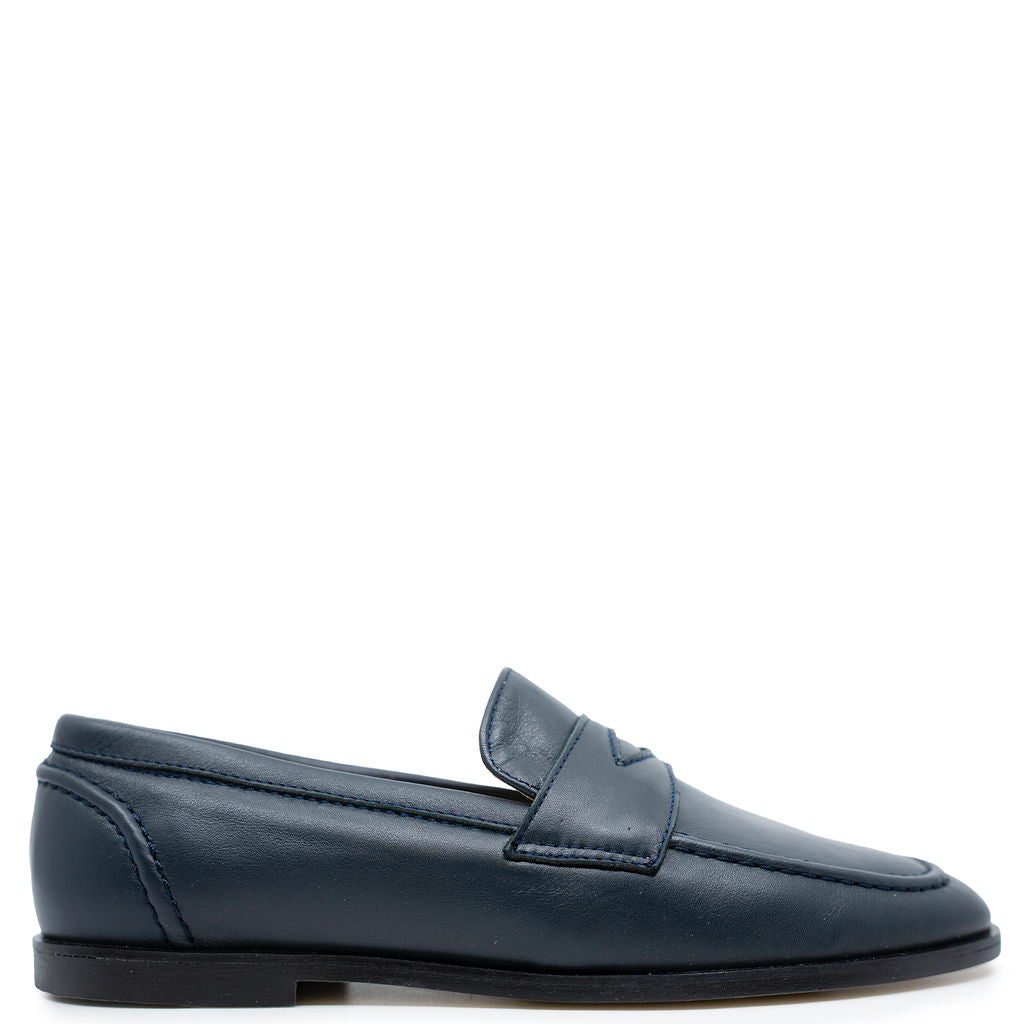 Spain+Co Navy Penny Dress Loafer-Tassel Children Shoes