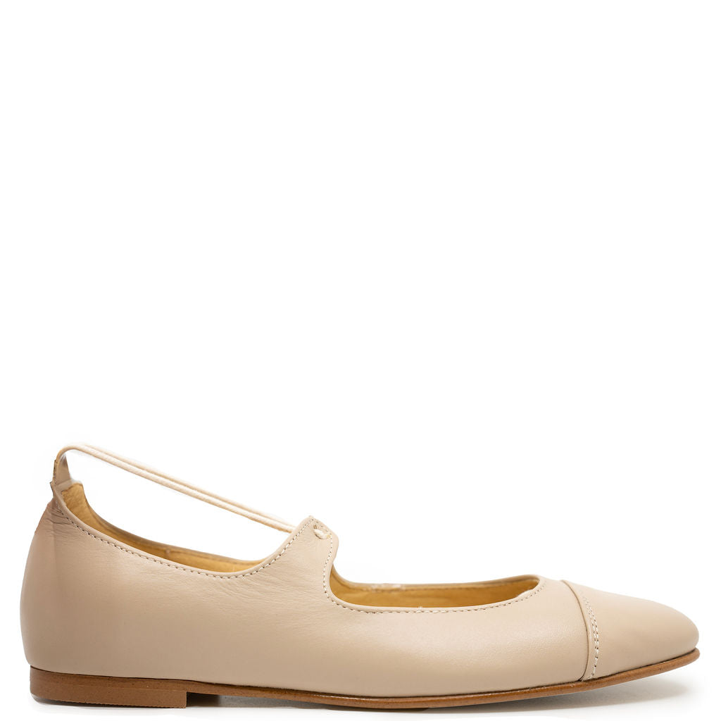 Spain+Co Latte Lace Flat-Tassel Children Shoes