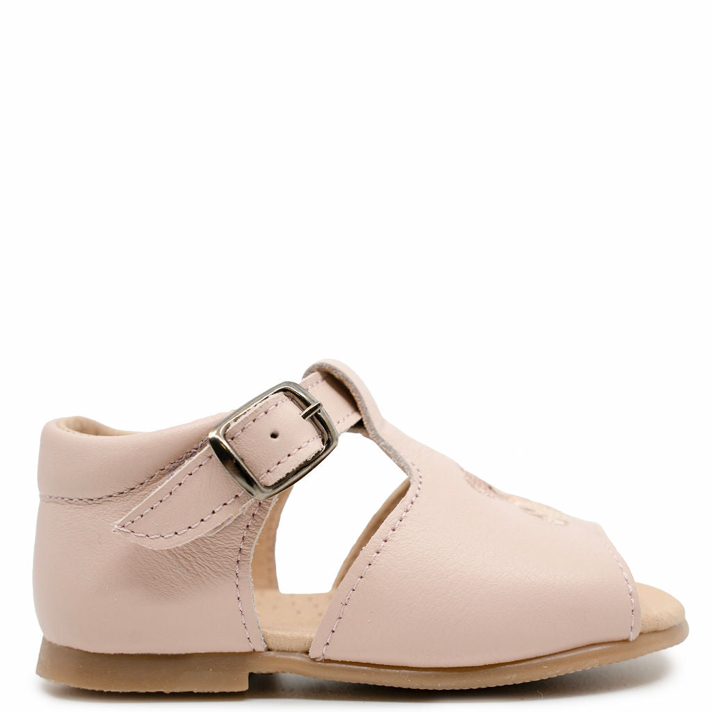 Blublonc Rosa Teddy Embroidered Baby Sandal-Tassel Children Shoes