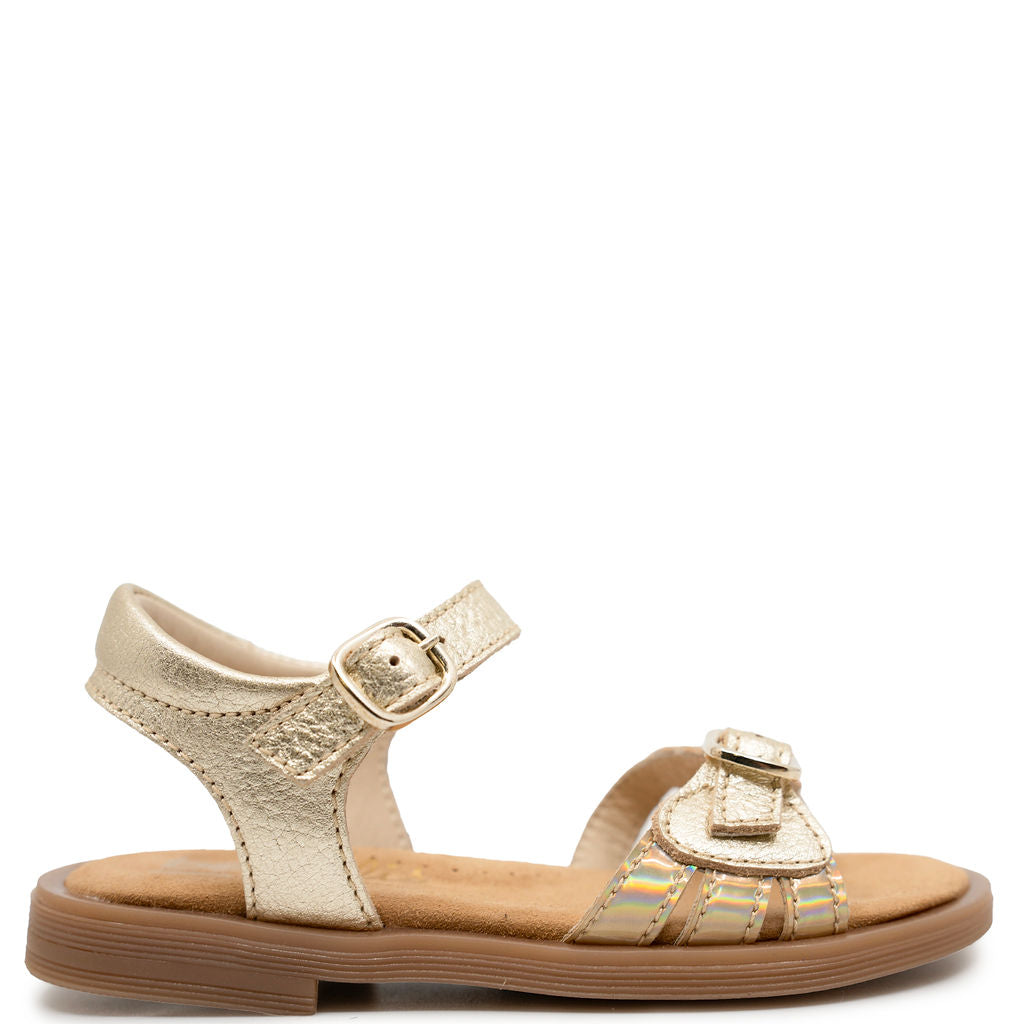 Beberlis Golden Loop Buckle Sandal-Tassel Children Shoes