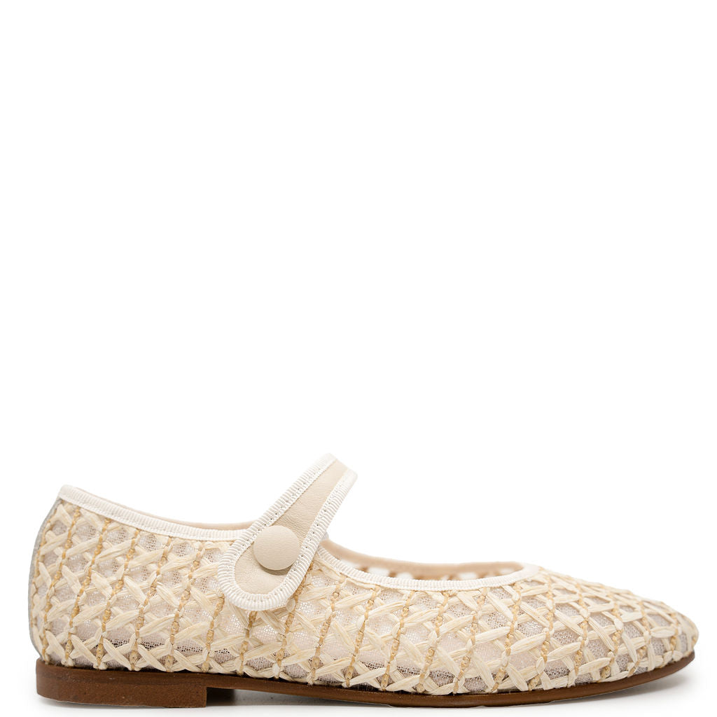 Beberlis Wheat Basket Mary Jane-Tassel Children Shoes