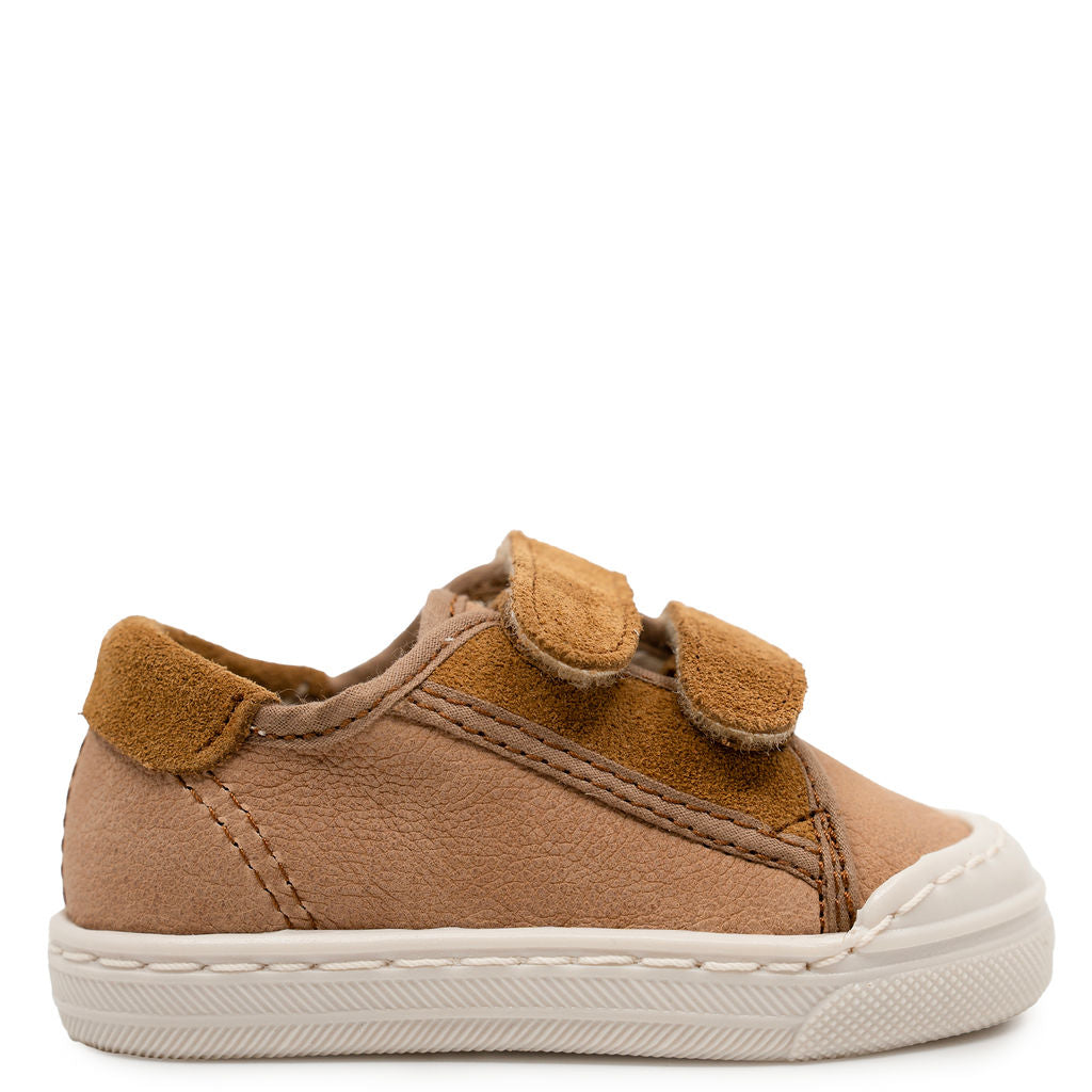 Pepe Brown Nubuck Velcro Sneaker-Tassel Children Shoes
