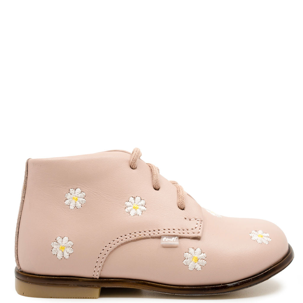 Emel Pink Daisy Baby Bootie-Tassel Children Shoes